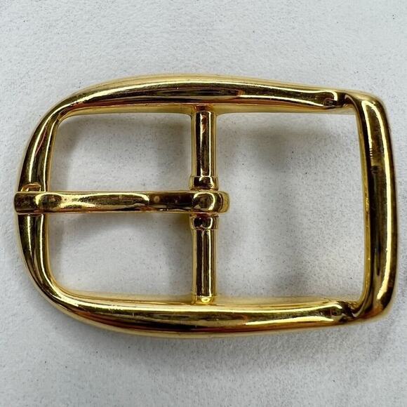 Vintage Gold Tone Simple Basic Belt Buckle for up to 1 Inch Belt - Picture 1 of 8